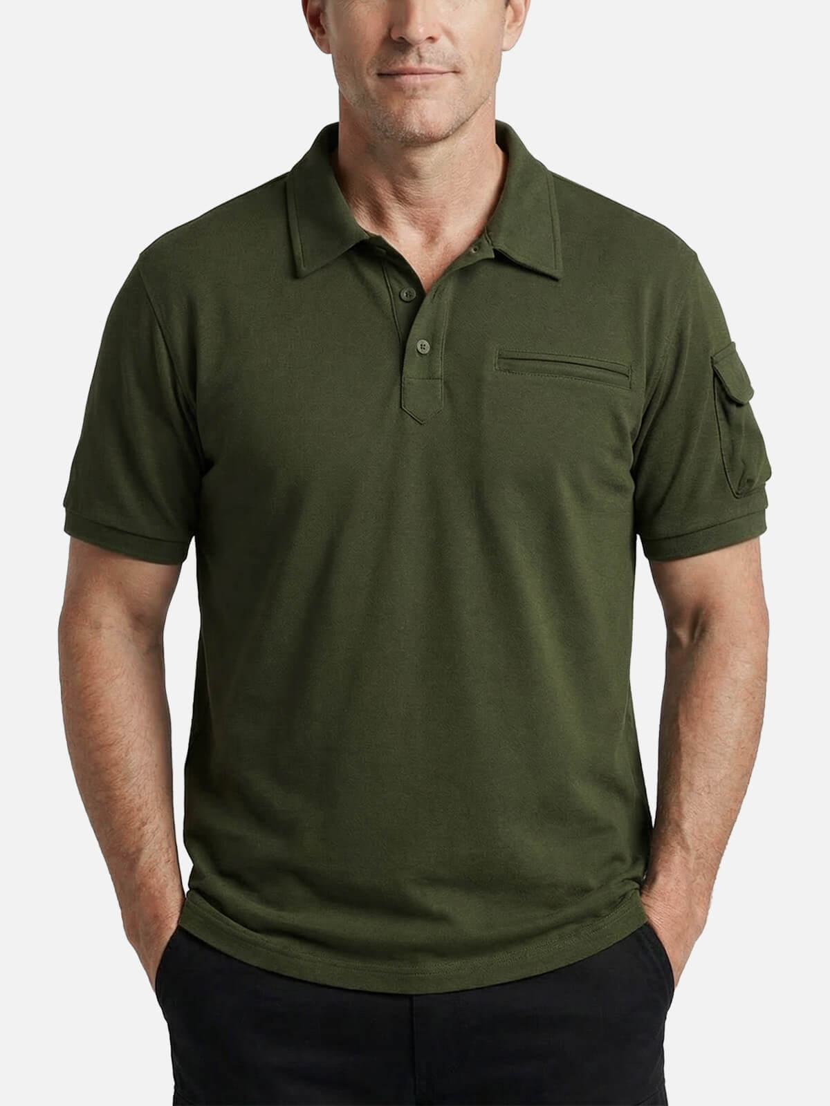 Men's Slim Fit Utility Polo Shirt Eleven Oasis