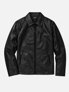 Men's Faux Leather Slim Fit Zip-Up Jacket Eleven Oasis