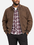Men's Vintage Faux Suede Regular Fit Bomber Jacket Eleven Oasis