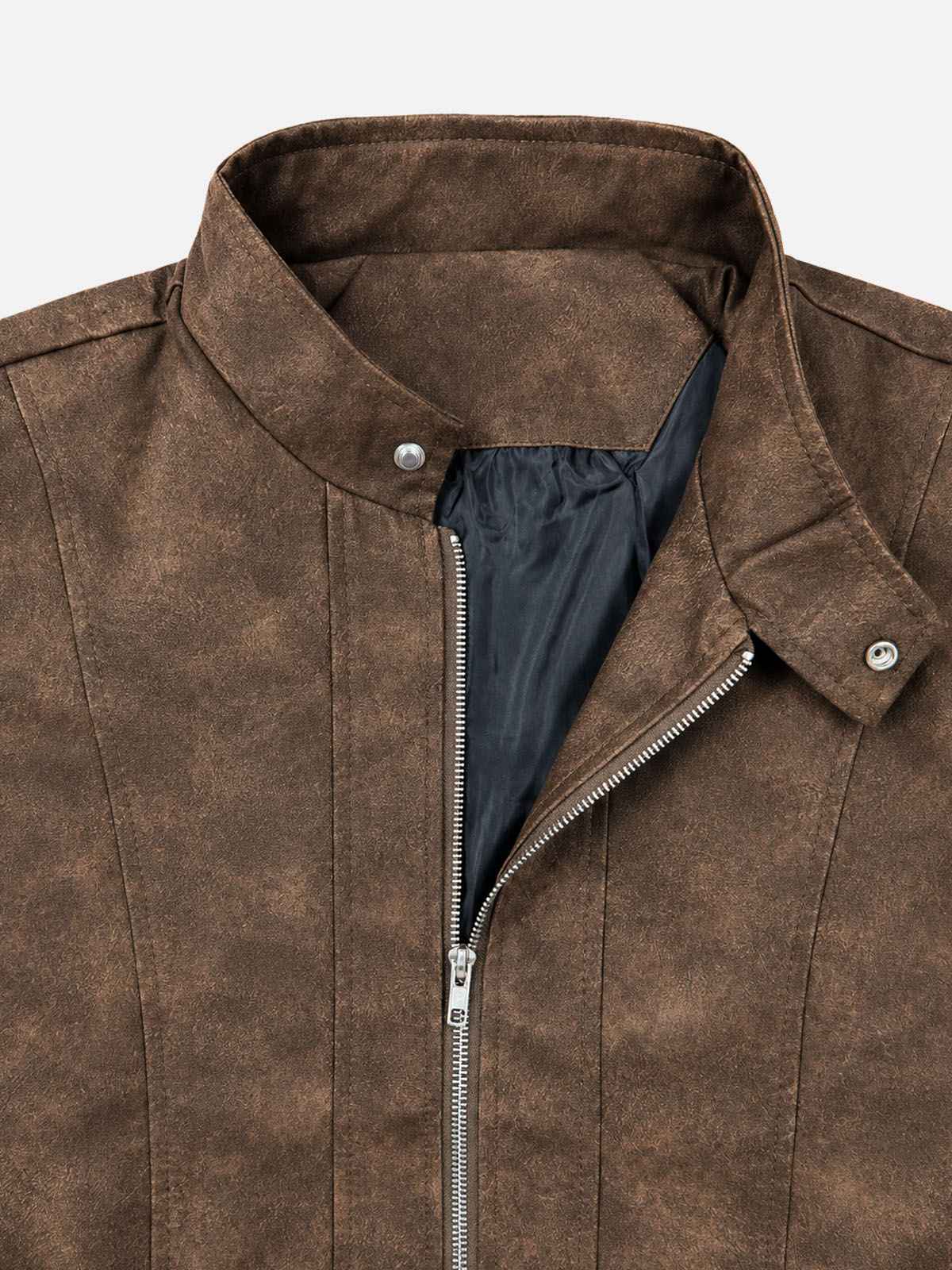 Men's Vintage Faux Suede Regular Fit Bomber Jacket Eleven Oasis