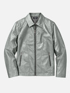 Men's Faux Leather Slim Fit Zip-Up Jacket Eleven Oasis