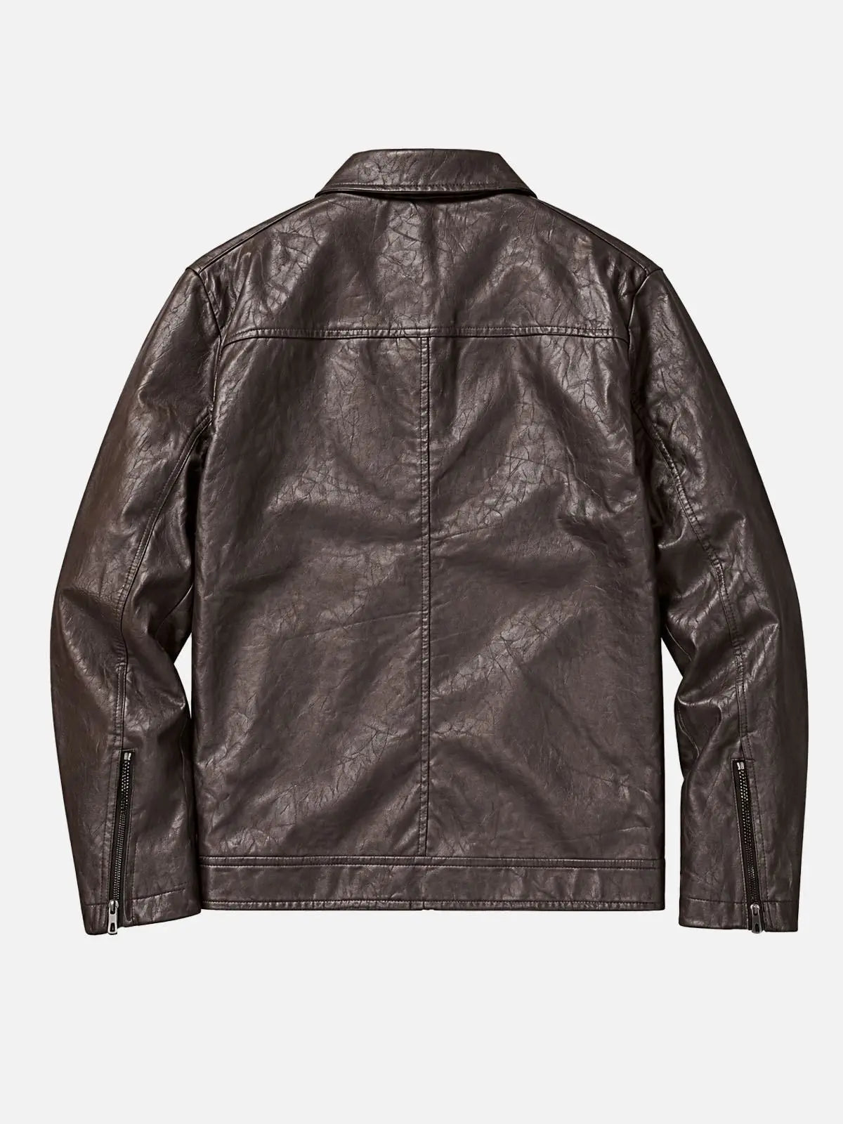 Men's Faux Leather Slim Fit Zip-Up Jacket Eleven Oasis