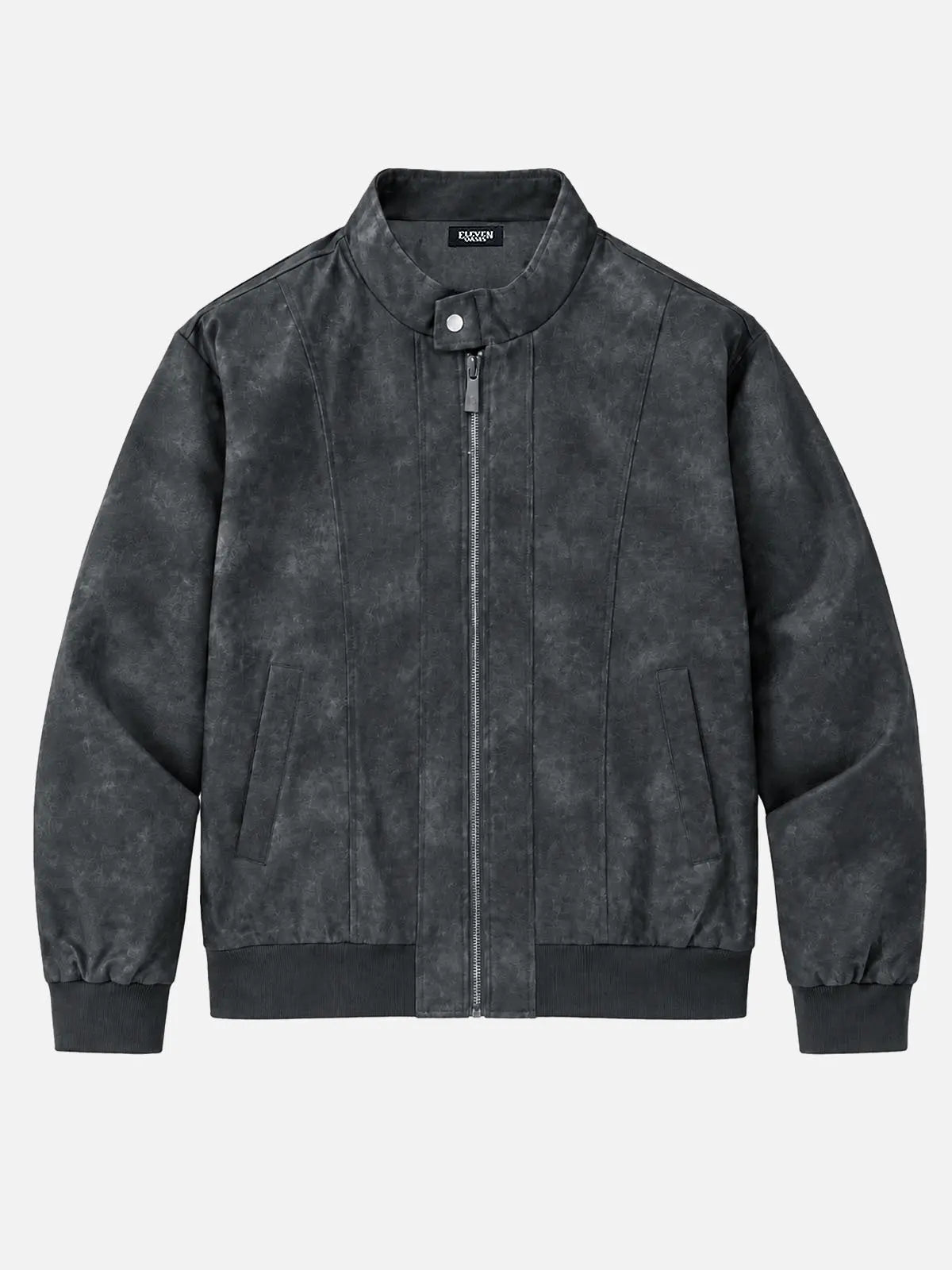 Men's Vintage Faux Suede Regular Fit Bomber Jacket Eleven Oasis