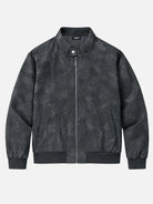 Men's Vintage Faux Suede Regular Fit Bomber Jacket Eleven Oasis