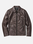 Men's Faux Leather Slim Fit Zip-Up Jacket Eleven Oasis