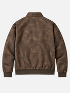 Men's Vintage Faux Suede Regular Fit Bomber Jacket Eleven Oasis