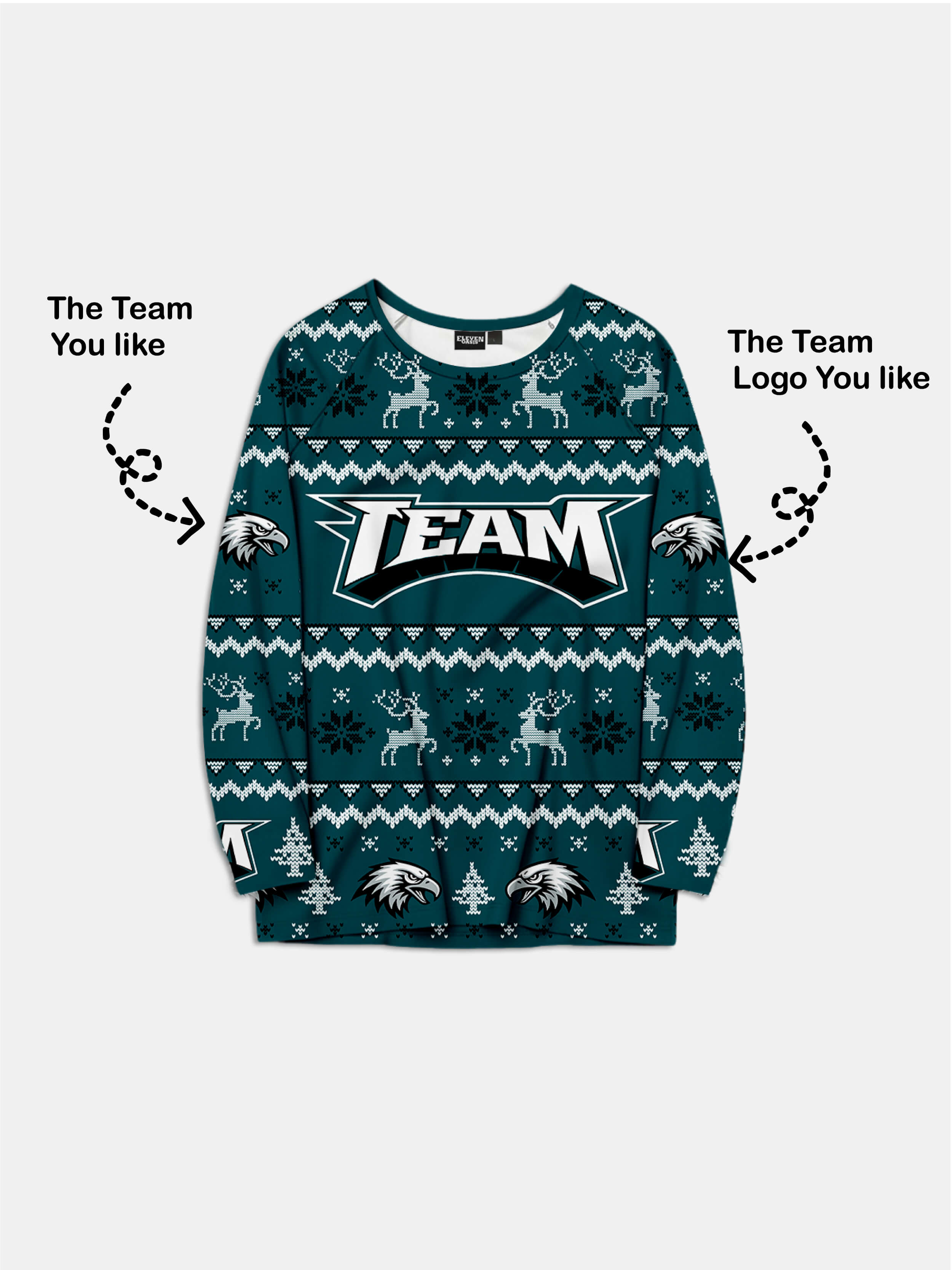 Custom American Football Team Pajama Set - Midnight Green Eleven Oasis