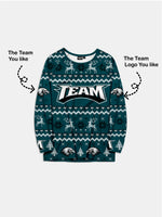 Custom American Football Team Pajama Set ¨C Midnight Green Eleven Oasis