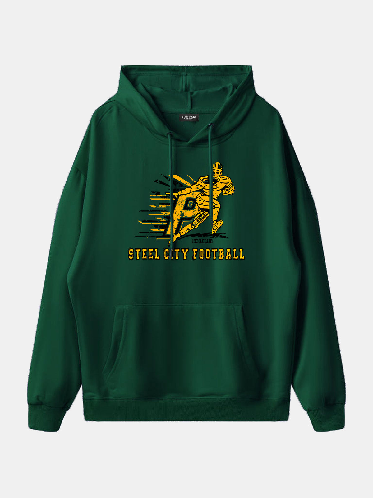 Steel City Football Player Graphic Hoodie Eleven Oasis