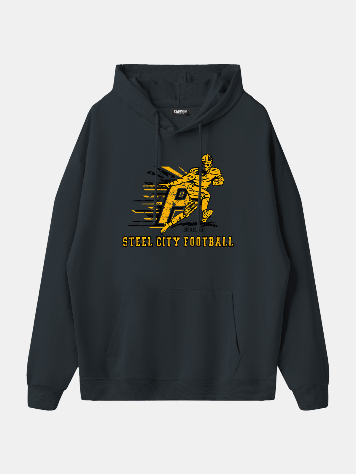 Steel City Football Player Graphic Hoodie Eleven Oasis