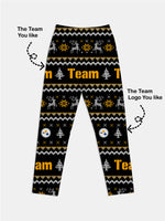 Custom American Football Team Pajama Set ¨C Black & Gold Eleven Oasis