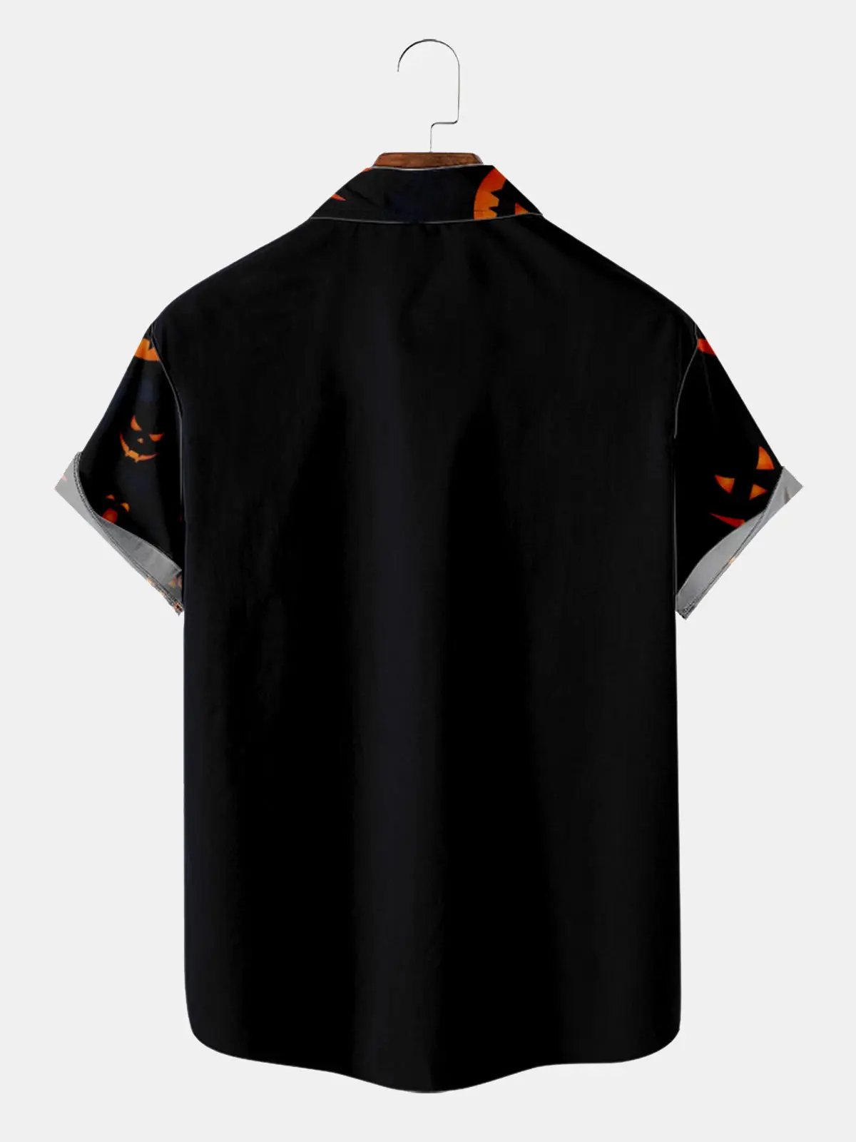 Men's Jack-O'-Lantern Smile Short Sleeve Shirt ElevenOasis