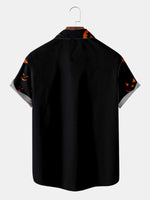 Men's Jack-O'-Lantern Smile Short Sleeve Shirt ElevenOasis