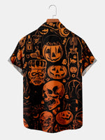 Men's Halloween Horror Icons Short Sleeve Shirt Eleven Oasis
