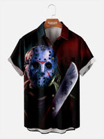 Men's Friday the 13th Jason Halloween Short Sleeve Shirt Eleven Oasis
