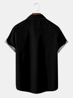 Tall Men's Classic Striped Bowling Style Short Sleeve Shirt Eleven Oasis