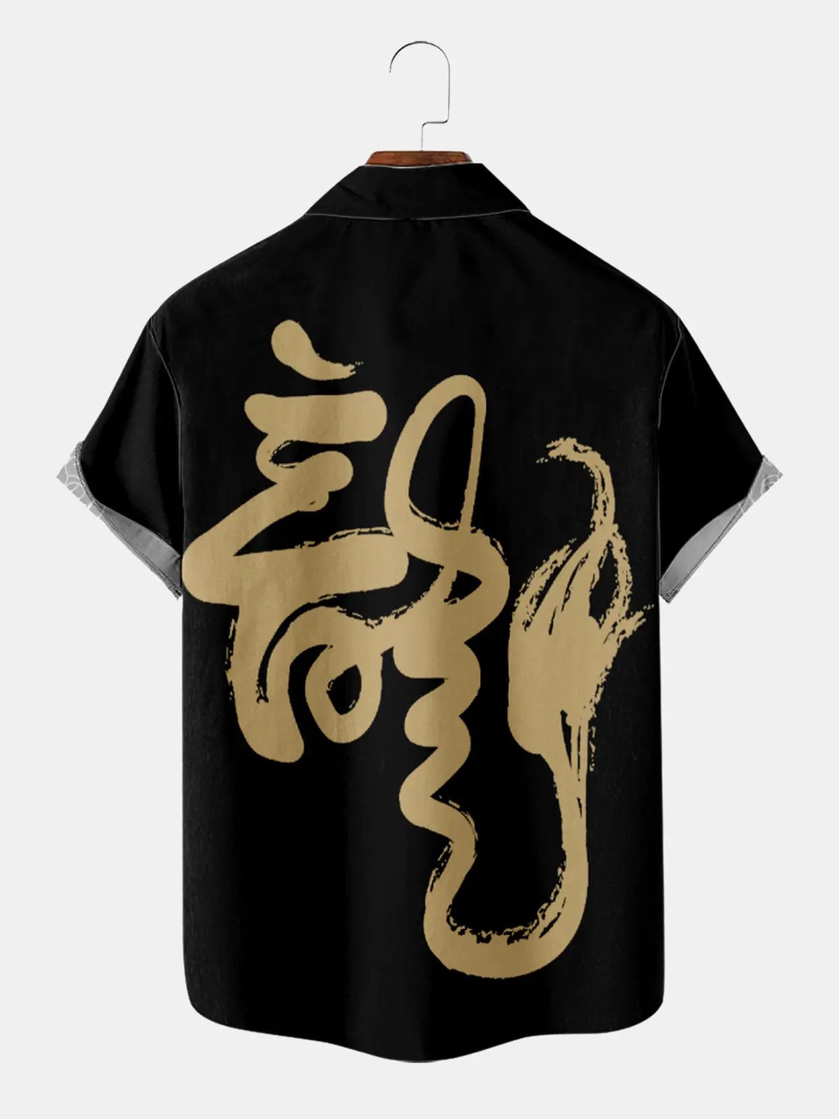 Men's Chinese Year of the Dragon Short Sleeve Shirt ElevenOasis