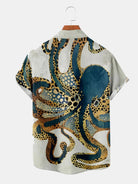 Men's Dotted Kraken Flow Short Sleeve Shirt ElevenOasis