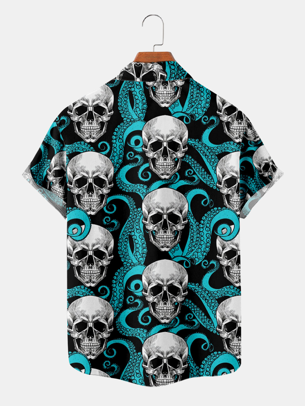 Men's Skull and Octopus Short Sleeve Shirt Eleven Oasis