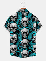 Men's Skull and Octopus Short Sleeve Shirt Eleven Oasis
