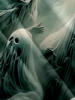 Men's Haunted Spirits Halloween Short Sleeve Shirt Eleven Oasis