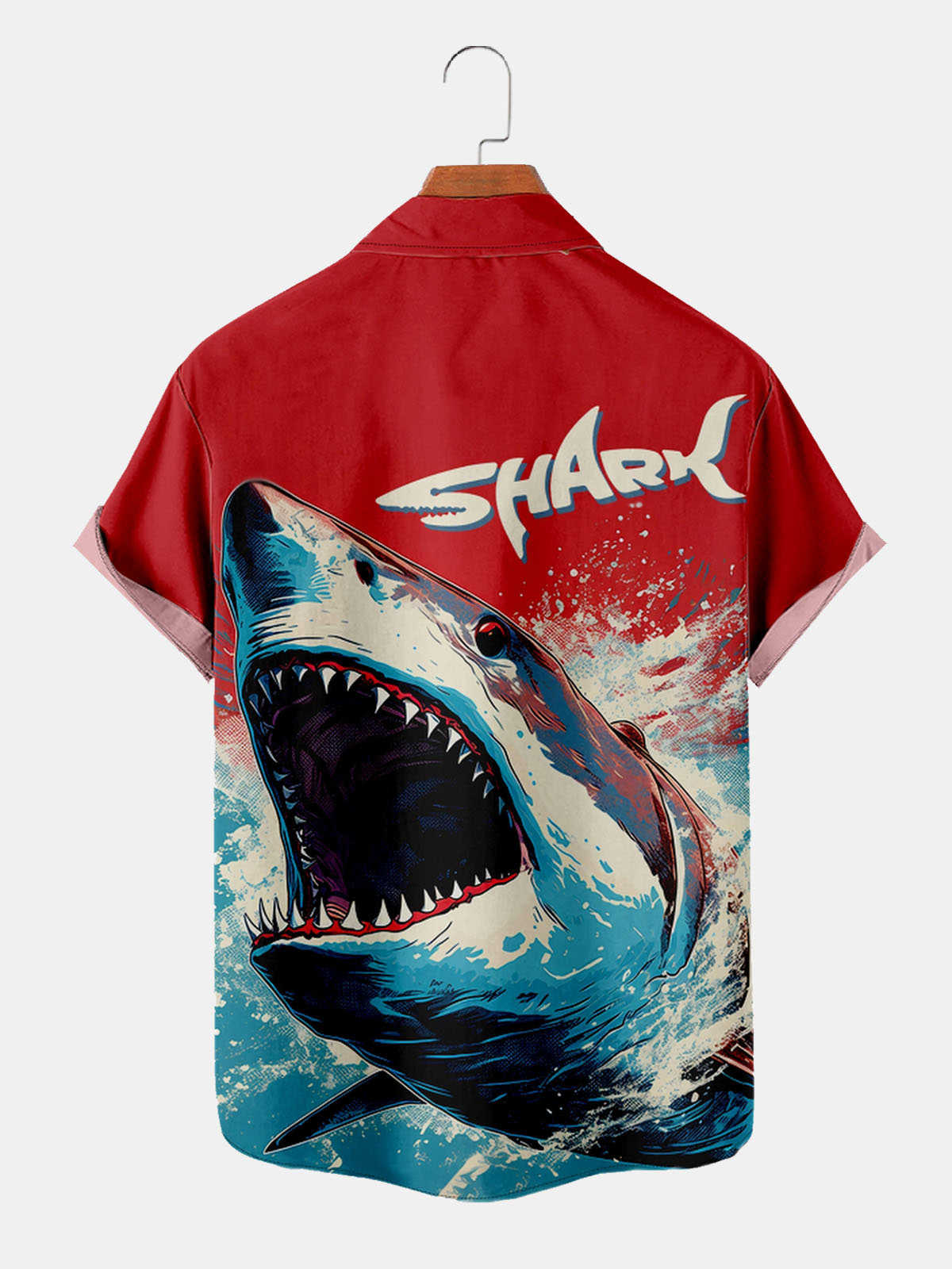 Men's Shark Attack Graphic Short Sleeve Shirt Eleven Oasis