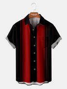 Tall Men's Ombre Bowling Short Sleeve Shirt Eleven Oasis