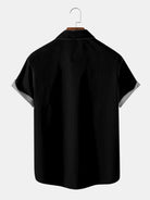 Tall Men's Ombre Bowling Short Sleeve Shirt Eleven Oasis