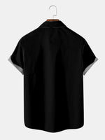 Tall Men's Ombre Bowling Short Sleeve Shirt ElevenOasis