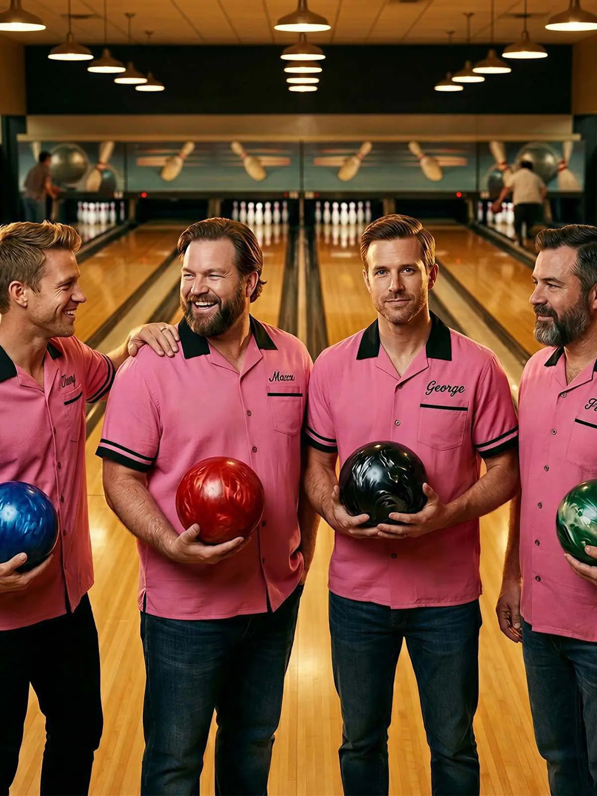 Men's Custom Strike Force Bowling Short Sleeve Shirt Eleven Oasis