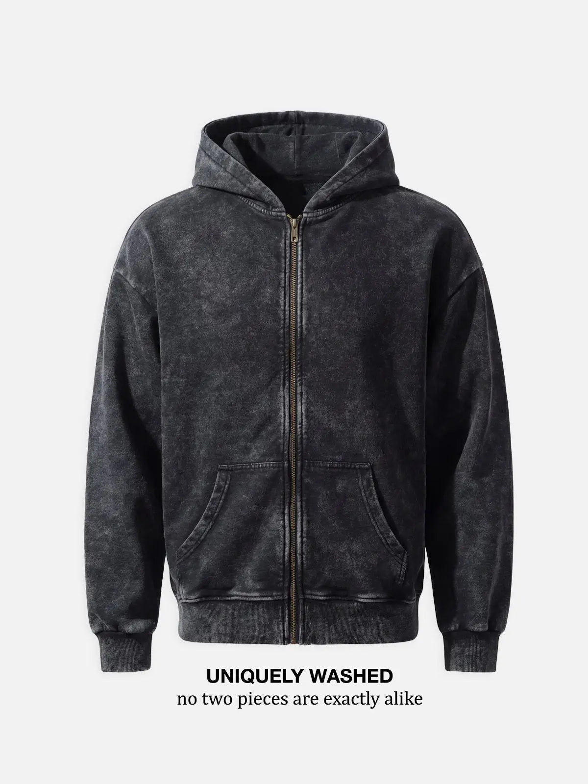 Men's Vintage Washed Zip-Up Hoodie
