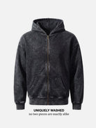 Men's Vintage Washed Zip-Up Hoodie ElevenOasis