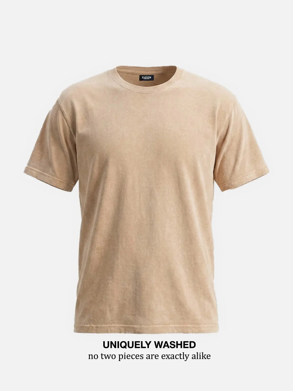 Men's Washed Cotton Short Sleeve T-Shirt ElevenOasis