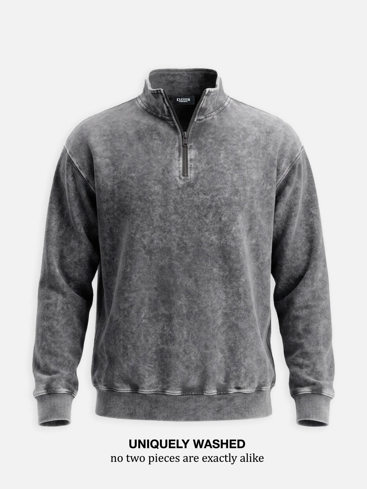 Men's Washed Quarter Zip Sweatshirt Eleven Oasis