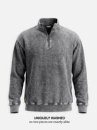 Men's Washed Quarter Zip Sweatshirt Eleven Oasis