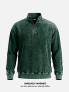 Men's Washed Quarter Zip Sweatshirt Eleven Oasis