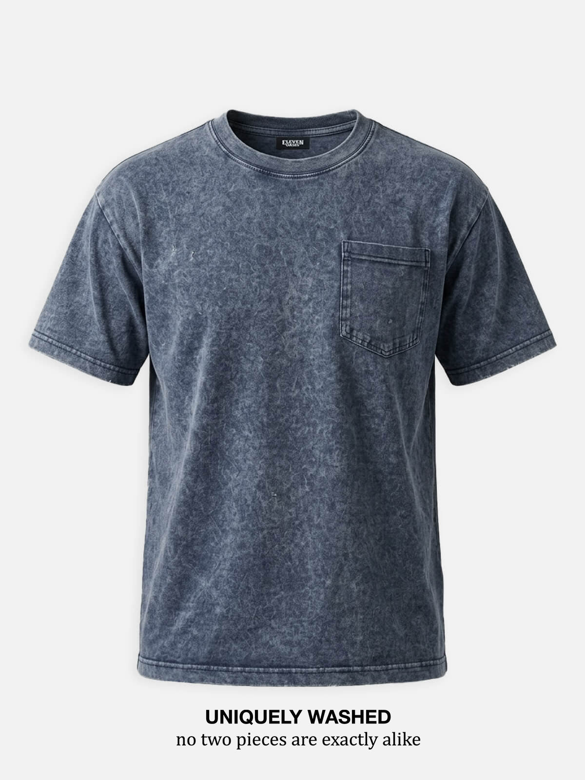 Men's Washed Pocket Crew Neck T-Shirt Eleven Oasis