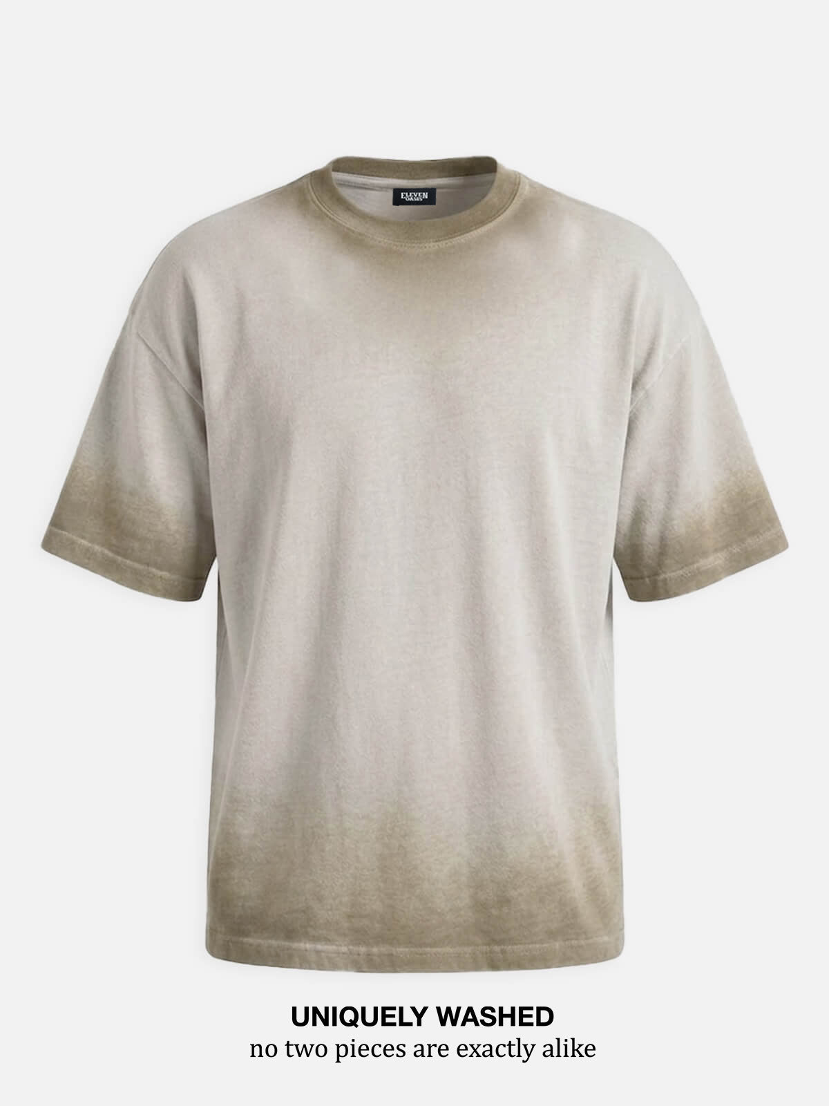 Men's Washed Gradient Crew Neck T-Shirt ElevenOasis