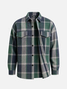 Men's Brushed Overscale Plaid Double Pocket Long Sleeve Shirt Eleven Oasis