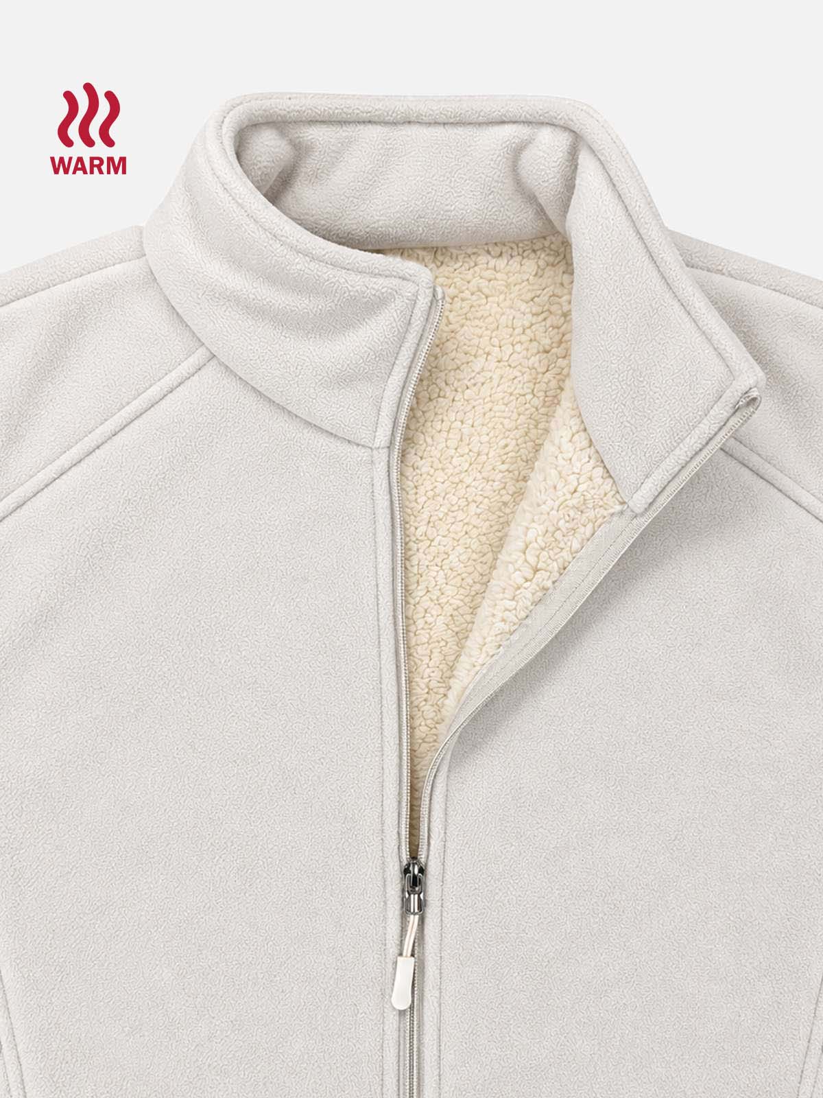 Men's Sherpa-Lined Regular Fit Zip-Up Fleece Vest 