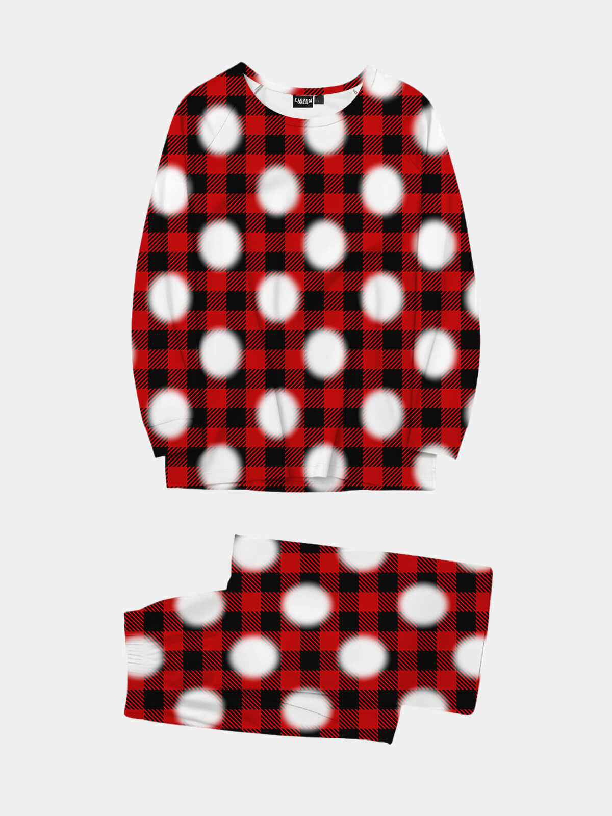 Custom Face Pajama Set - Red Plaid Eleven Oasis