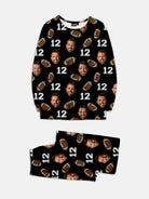 Custom Face Pajama Set - American Football & Number ElevenOasis