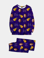 Custom Basketball Team & Face Pajama Set - Purple & Gold Eleven Oasis