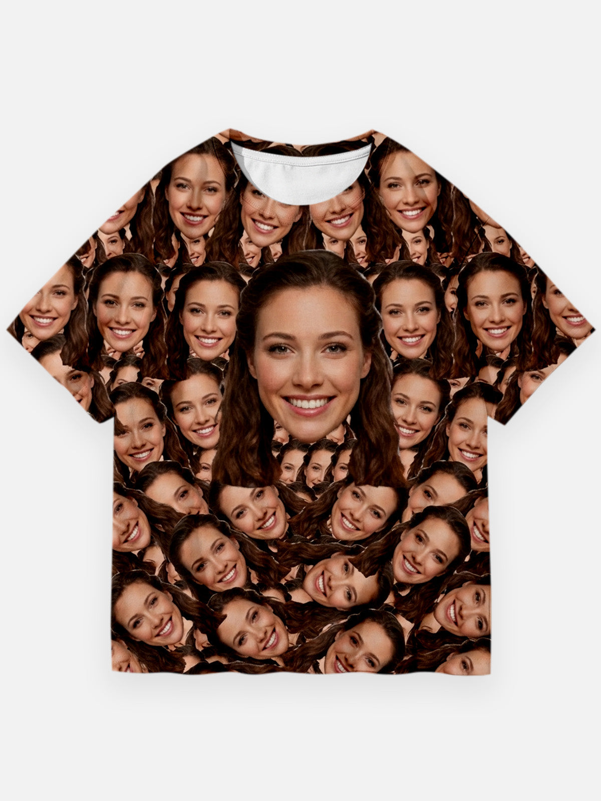 Custom Face Print Short Sleeve T-Shirt Eleven Oasis