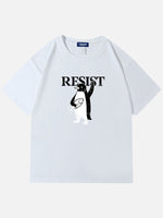 Resist Penguin Tariff Protest Graphic Cotton T-Shirt Eleven Oasis