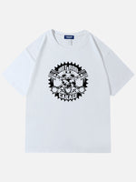 Hot Rod Garage Skull Piston Cotton T-Shirt Eleven Oasis