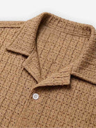 Men's Textured Knit Slim Fit Short Sleeve Shirt Eleven Oasis