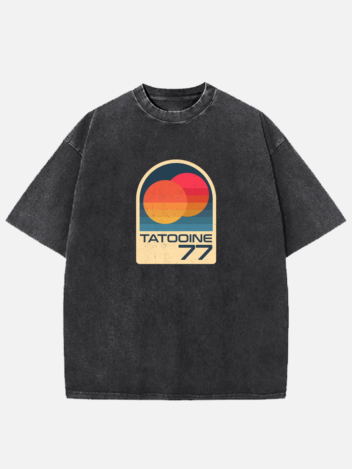 Star Wars Tatooine 77 Vintage Acid Wash Cotton T-Shirt Eleven Oasis