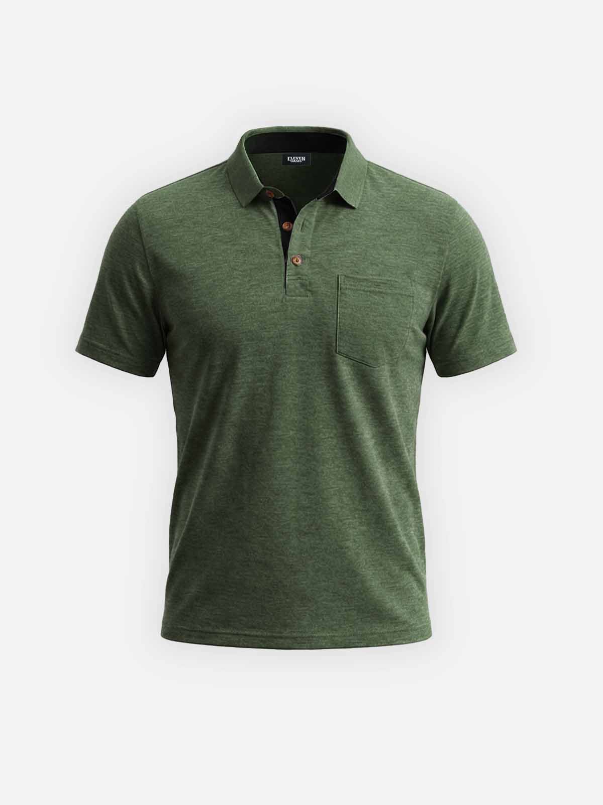 Men's Classic Pocket Polo Short Sleeve Shirt Eleven Oasis