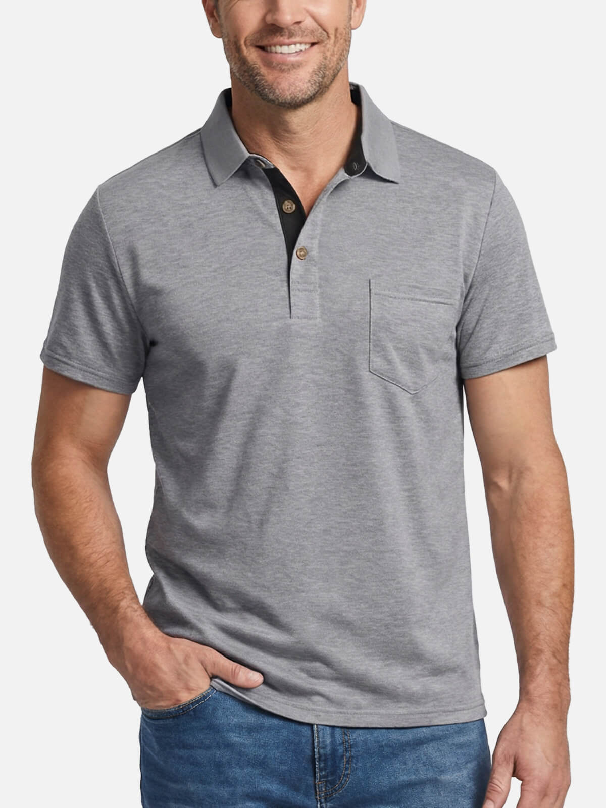 Men's Classic Pocket Polo Short Sleeve Shirt Eleven Oasis